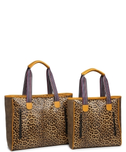 Leopard 2in1 Tote Bag 716529 YELLOW